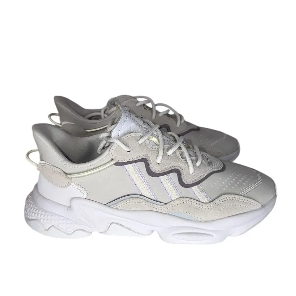 Adidas Ozweego Women's Cloud White Lilac Metallic Athletic Sneakers Shoes Size 7